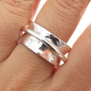 DOMINIQUE DINOUART 925 Sterling Vintage Mexico Modernist Rotating Ring Size 9